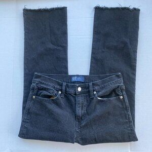 Gap Black Jeans Kick Fit Dark Wash Women Size 8 Trendy Straight Casual Fit
